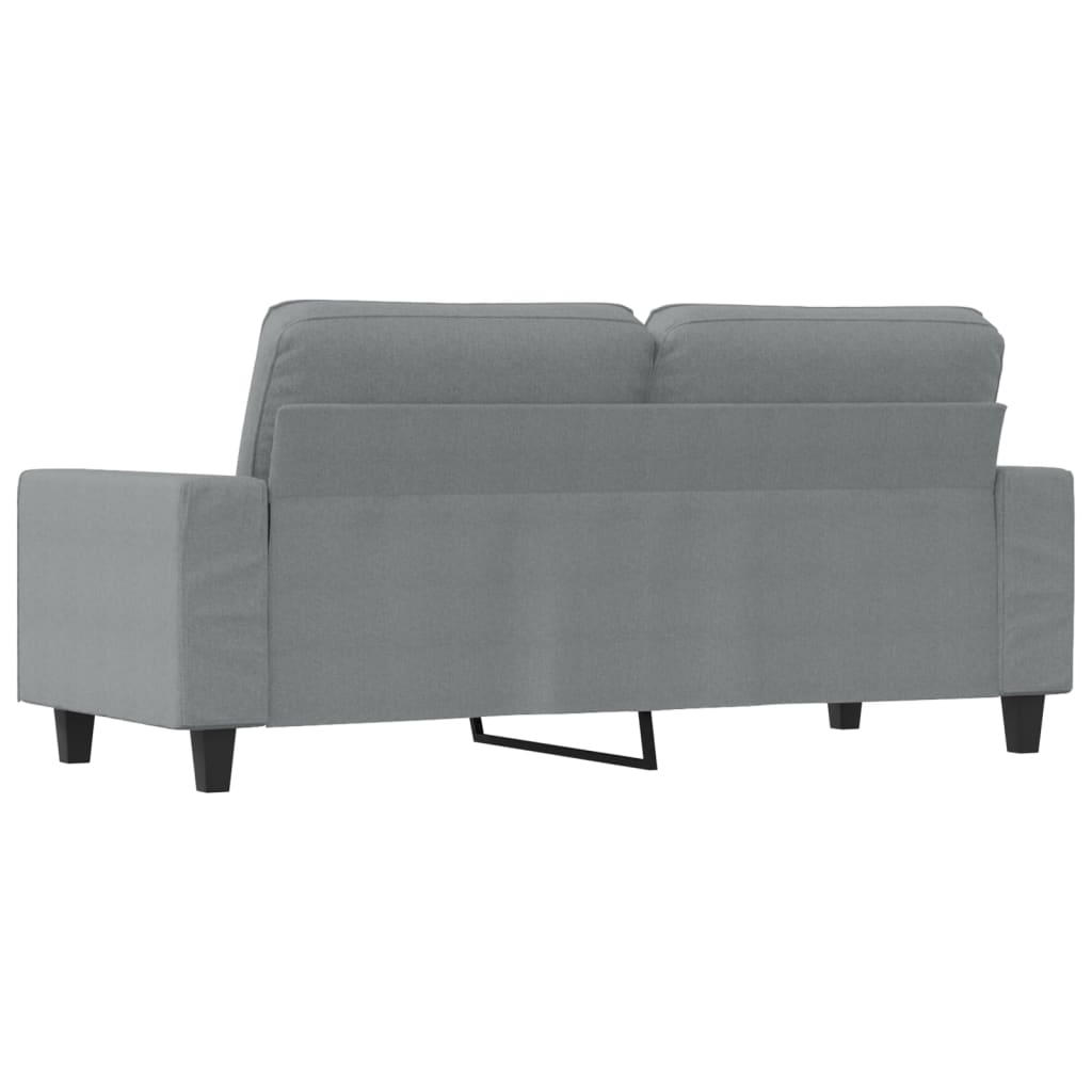 Canapé à 2 places Gris clair 140 cm Tissu - XIOS