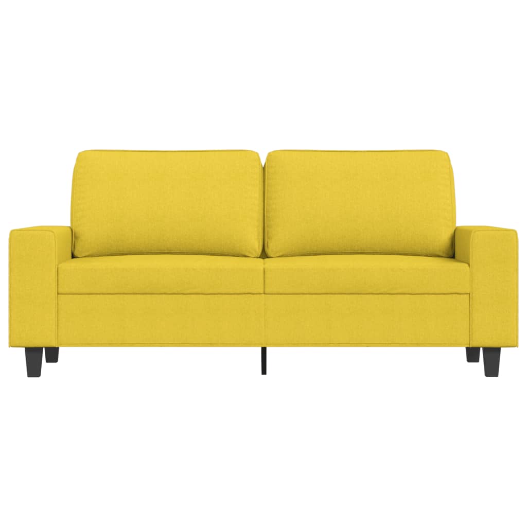 Canapé à 2 places Jaune clair 140 cm Tissu - XIOS
