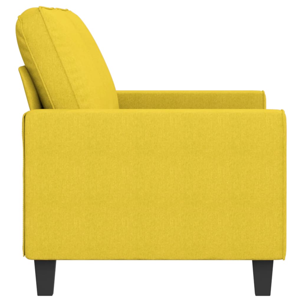 Canapé à 2 places Jaune clair 140 cm Tissu - XIOS