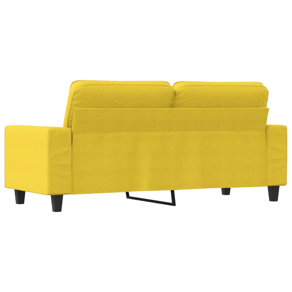 Canapé à 2 places Jaune clair 140 cm Tissu - XIOS