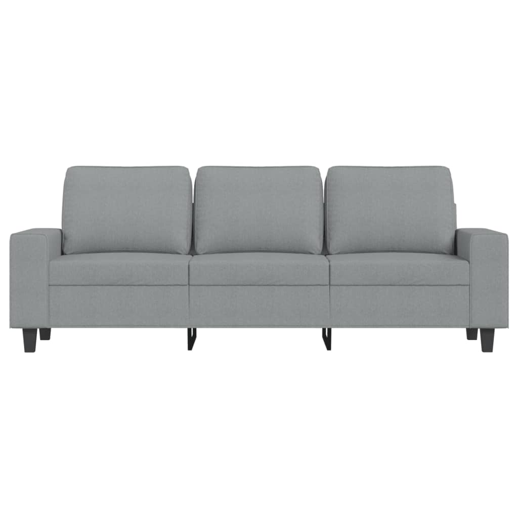 Canapé à 3 places Gris clair 180 cm Tissu - XIOS