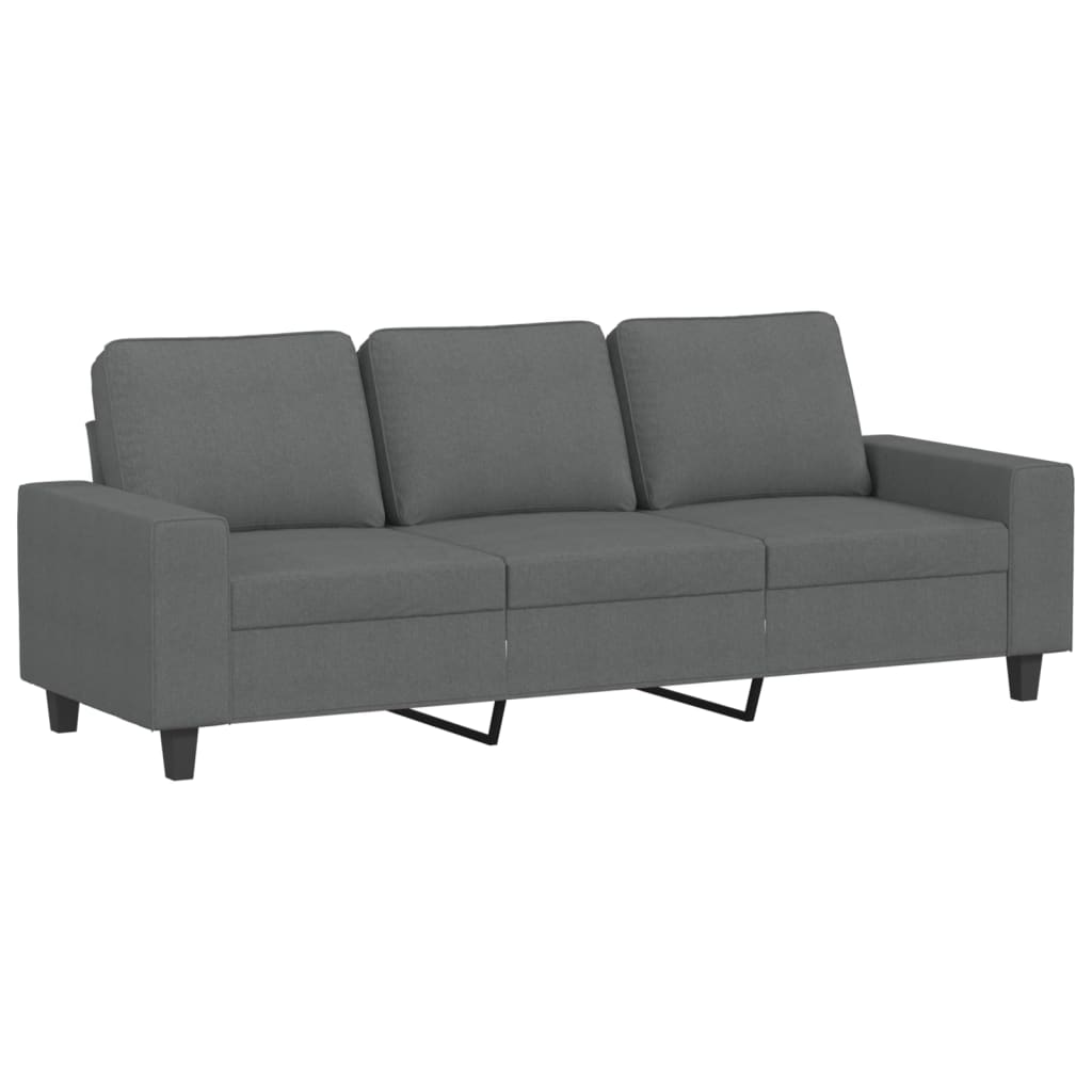 Canapé à 3 places Gris foncé 180 cm Tissu - XIOS