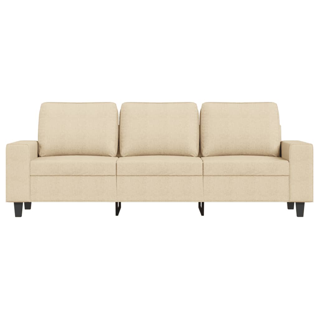 Canapé à 3 places Crème 180 cm Tissu - XIOS