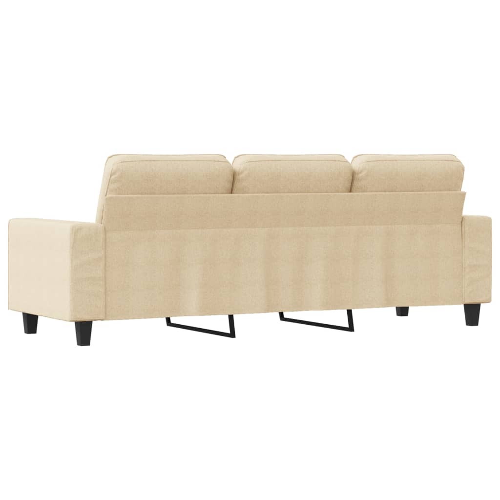 Canapé à 3 places Crème 180 cm Tissu - XIOS