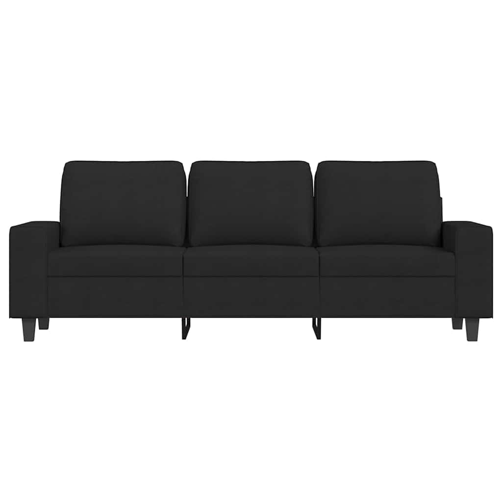 Canapé à 3 places Noir 180 cm Tissu - XIOS