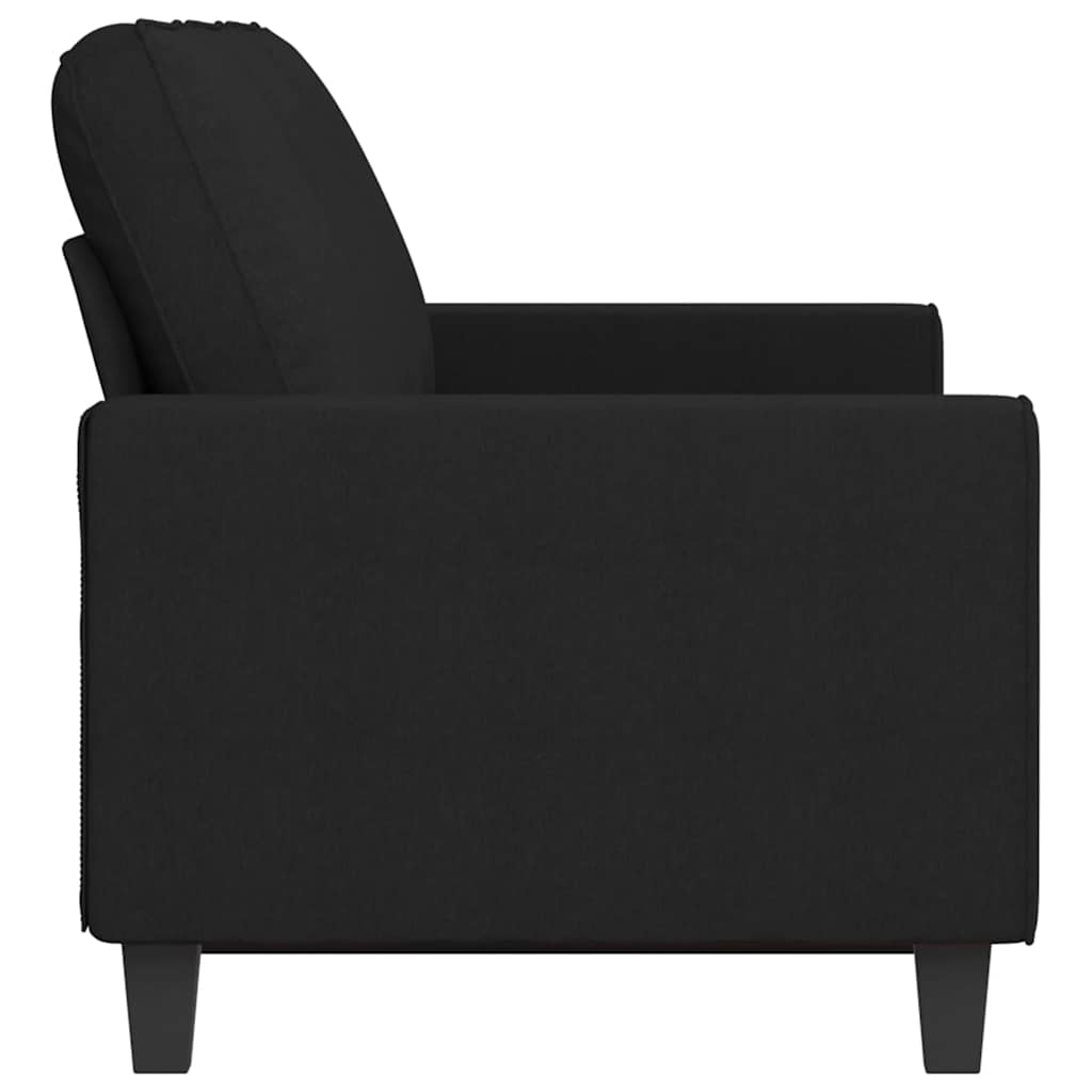 Canapé à 3 places Noir 180 cm Tissu - XIOS