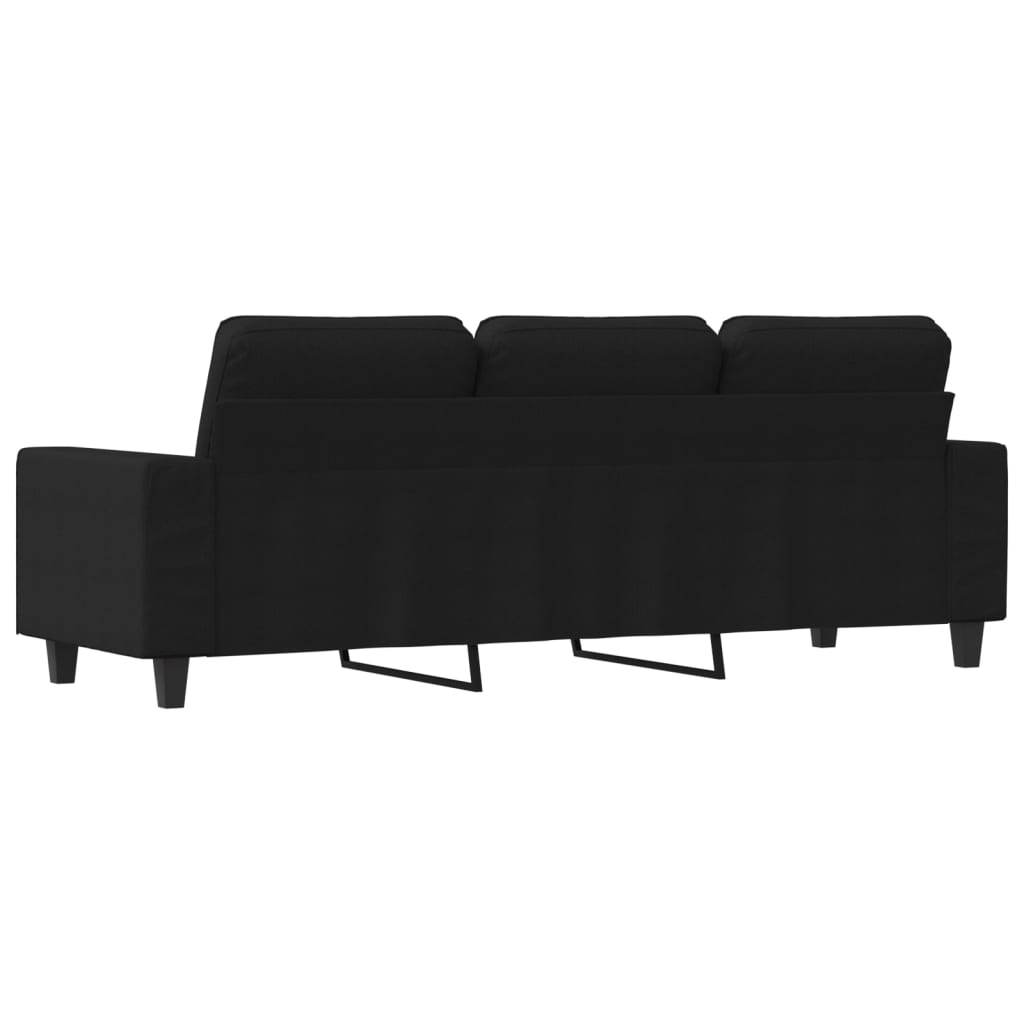 Canapé à 3 places Noir 180 cm Tissu - XIOS