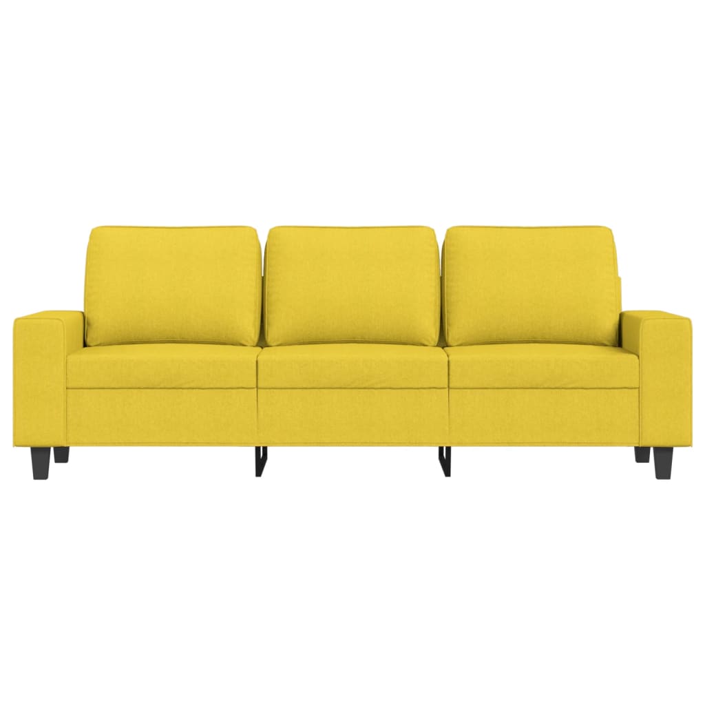 Canapé à 3 places Jaune clair 180 cm Tissu - XIOS