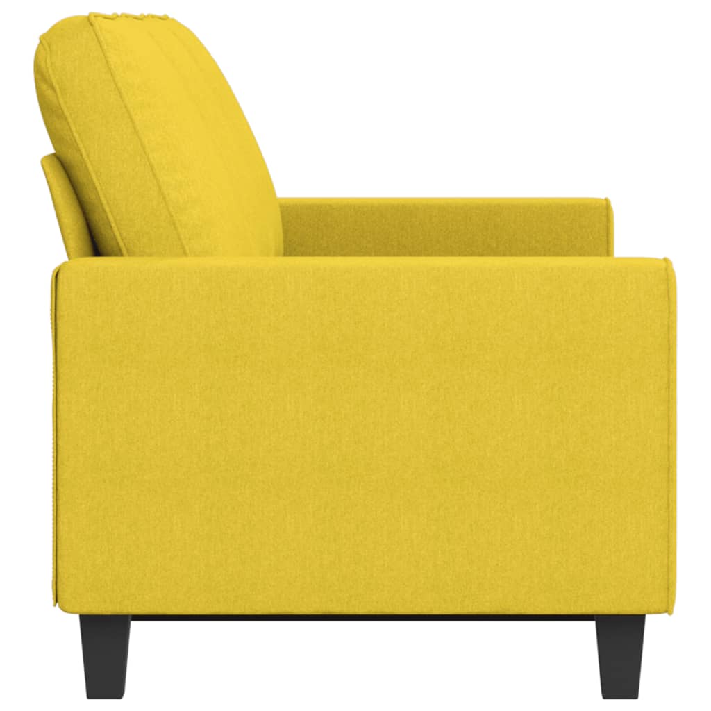 Canapé à 3 places Jaune clair 180 cm Tissu - XIOS