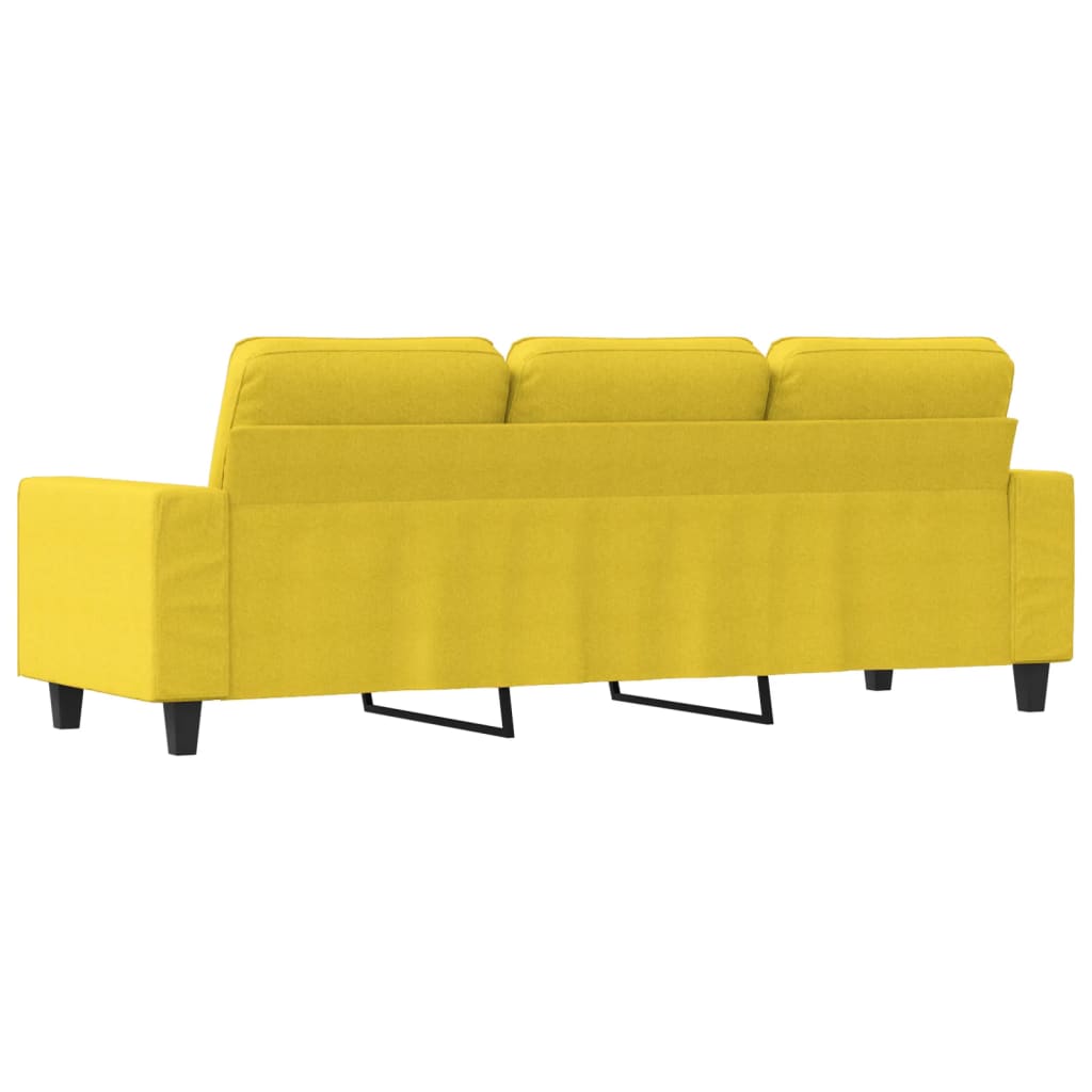Canapé à 3 places Jaune clair 180 cm Tissu - XIOS