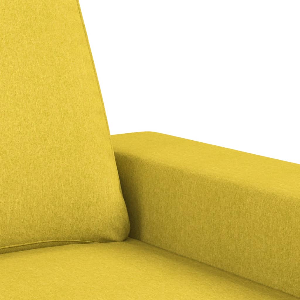 Canapé à 3 places Jaune clair 180 cm Tissu - XIOS
