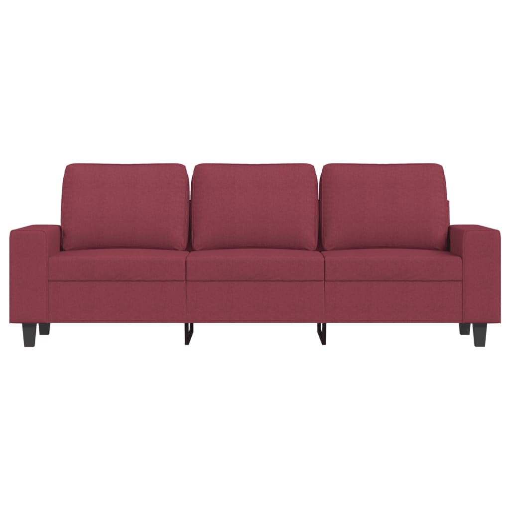 Canapé à 3 places Rouge bordeaux 180 cm Tissu - XIOS