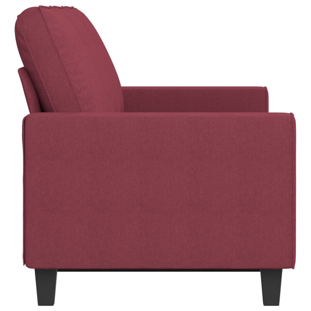 Canapé à 3 places Rouge bordeaux 180 cm Tissu - XIOS