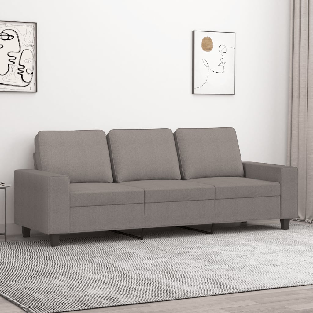 Canapé à 3 places Taupe 180 cm Tissu - XIOS