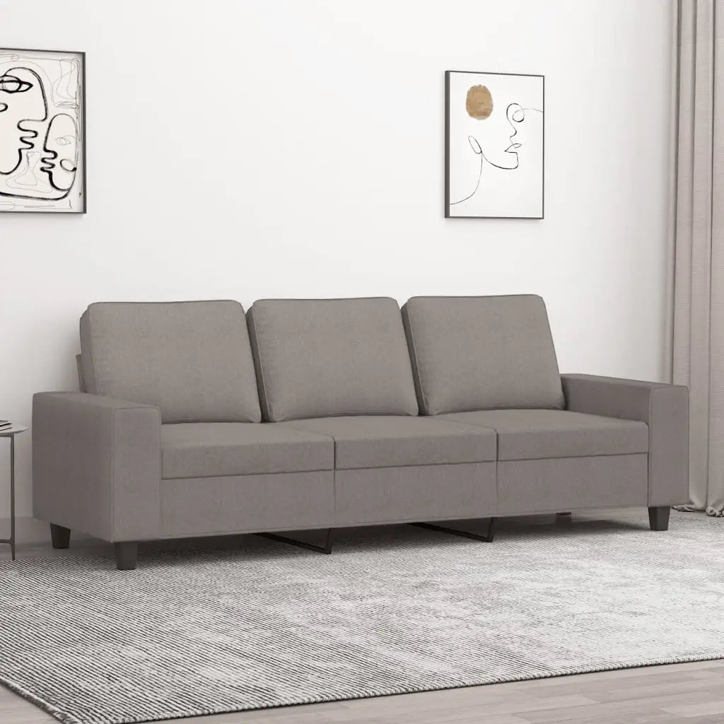Canapé à 3 places Taupe 180 cm Tissu - XIOS
