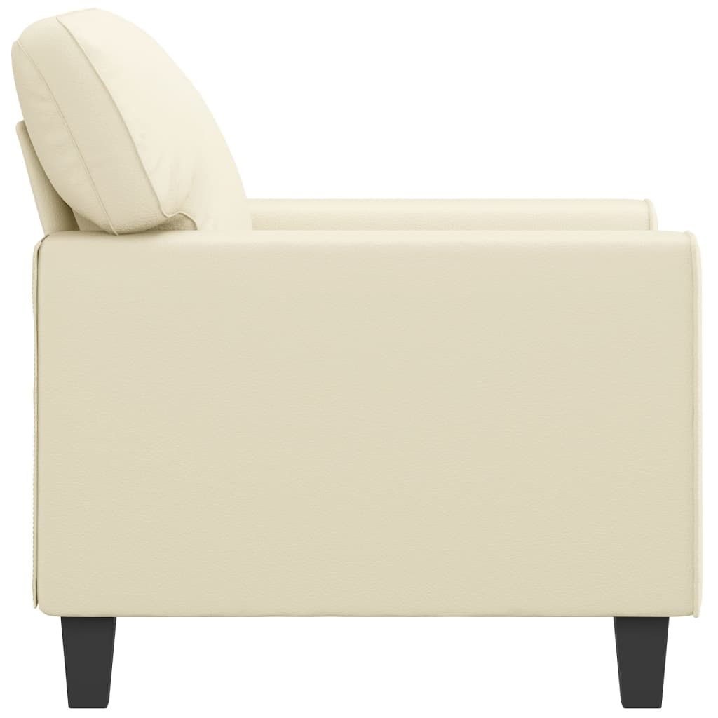 Fauteuil Crème 60 cm Similicuir - XIOS