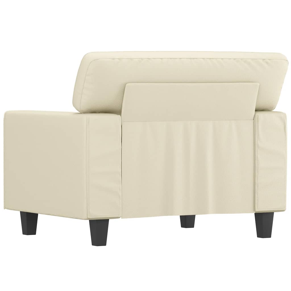 Fauteuil Crème 60 cm Similicuir - XIOS