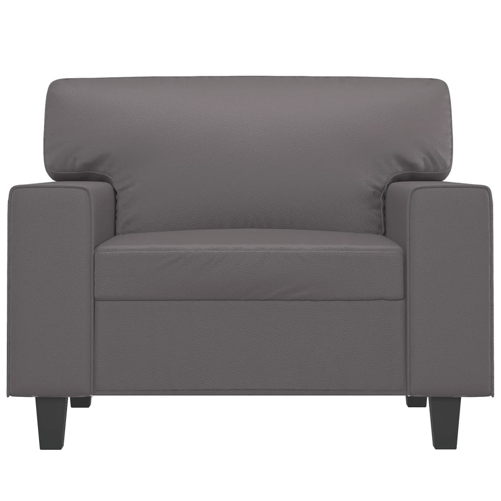 Fauteuil Gris 60 cm Similicuir - XIOS