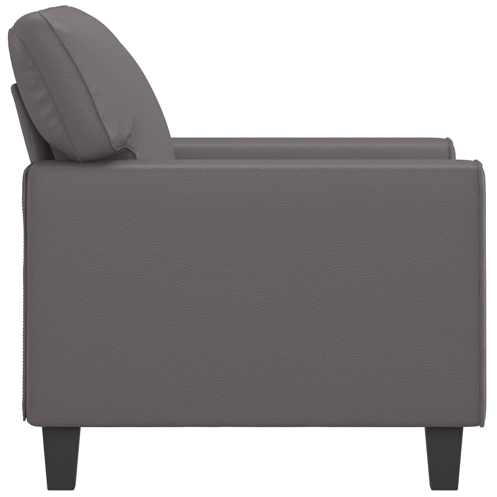 Fauteuil Gris 60 cm Similicuir - XIOS