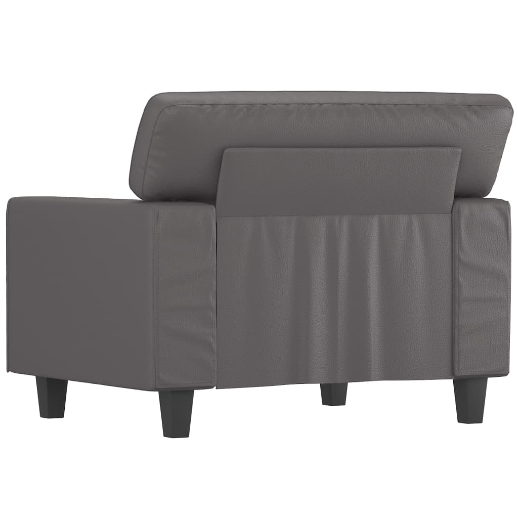 Fauteuil Gris 60 cm Similicuir - XIOS