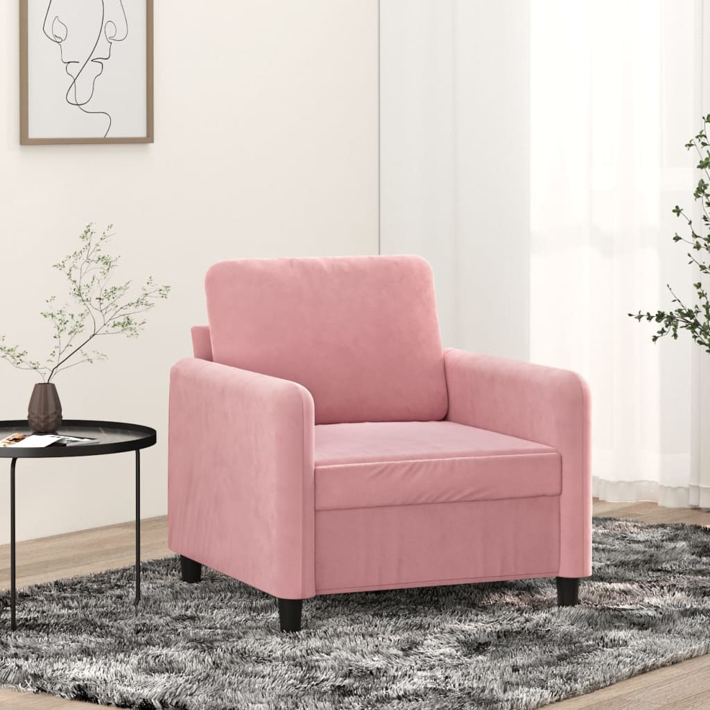 Fauteuil Rose 60 cm Velours - XIOS