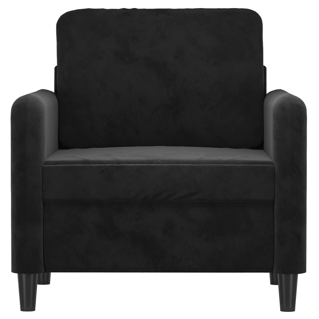 Fauteuil Noir 60 cm Velours - XIOS