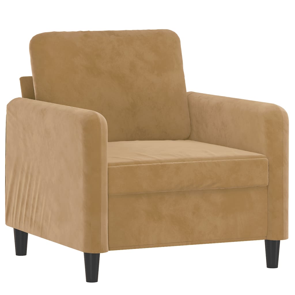 Fauteuil Marron 60 cm Velours - XIOS