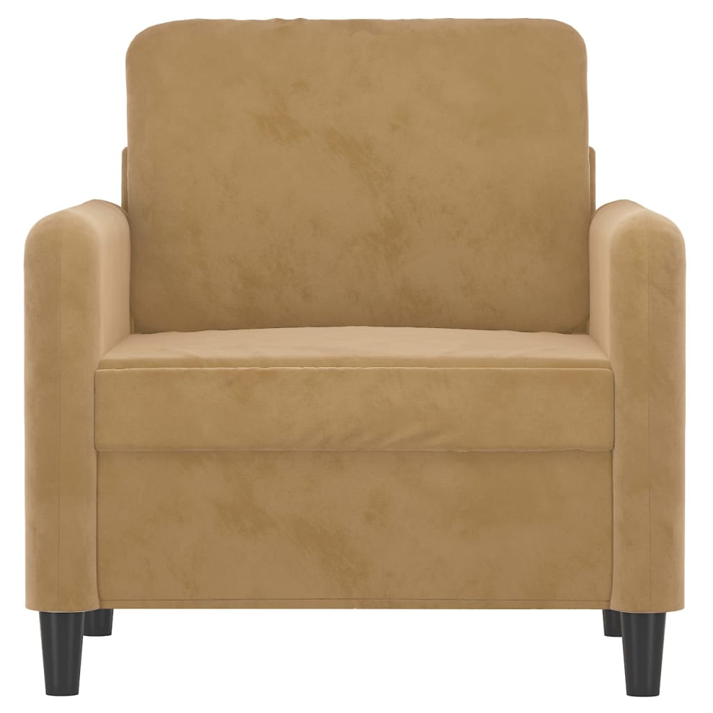 Fauteuil Marron 60 cm Velours - XIOS