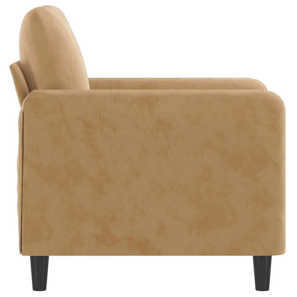 Fauteuil Marron 60 cm Velours - XIOS