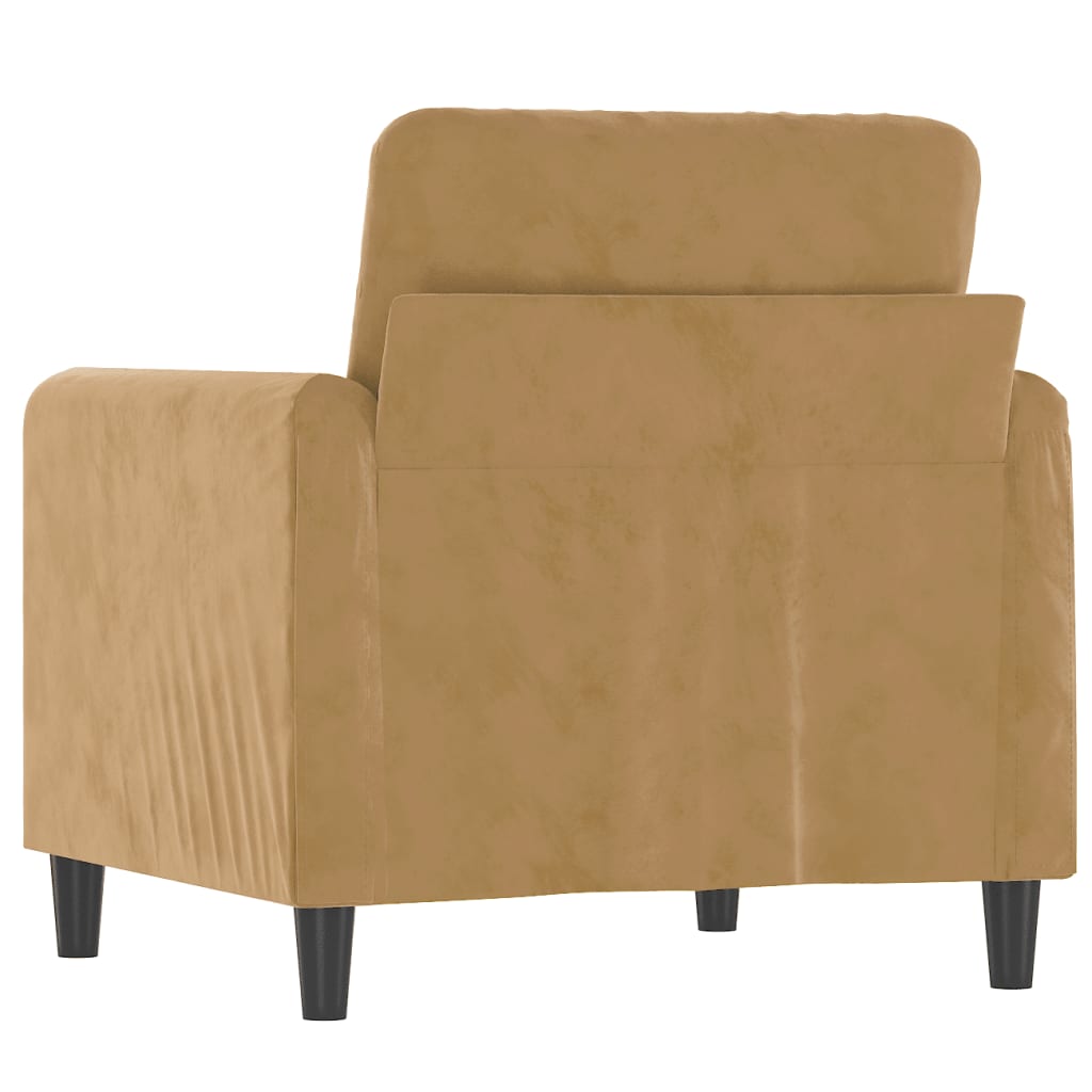 Fauteuil Marron 60 cm Velours - XIOS