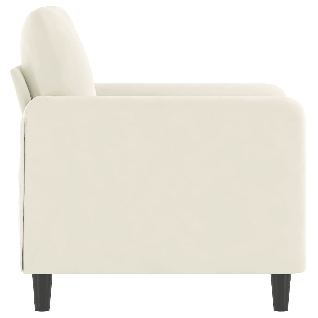 Fauteuil Crème 60 cm Velours - XIOS