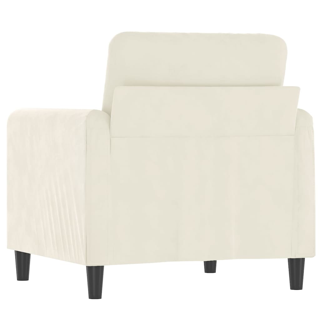 Fauteuil Crème 60 cm Velours - XIOS