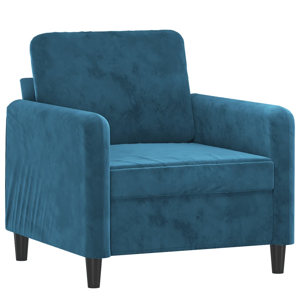 Fauteuil Bleu 60 cm Velours - XIOS