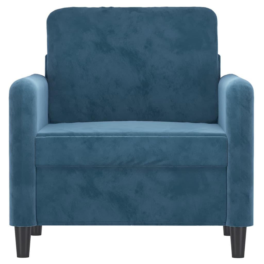 Fauteuil Bleu 60 cm Velours - XIOS