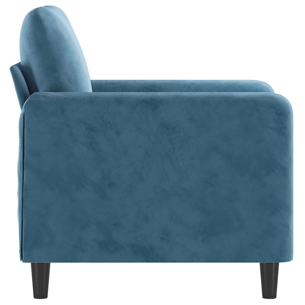 Fauteuil Bleu 60 cm Velours - XIOS