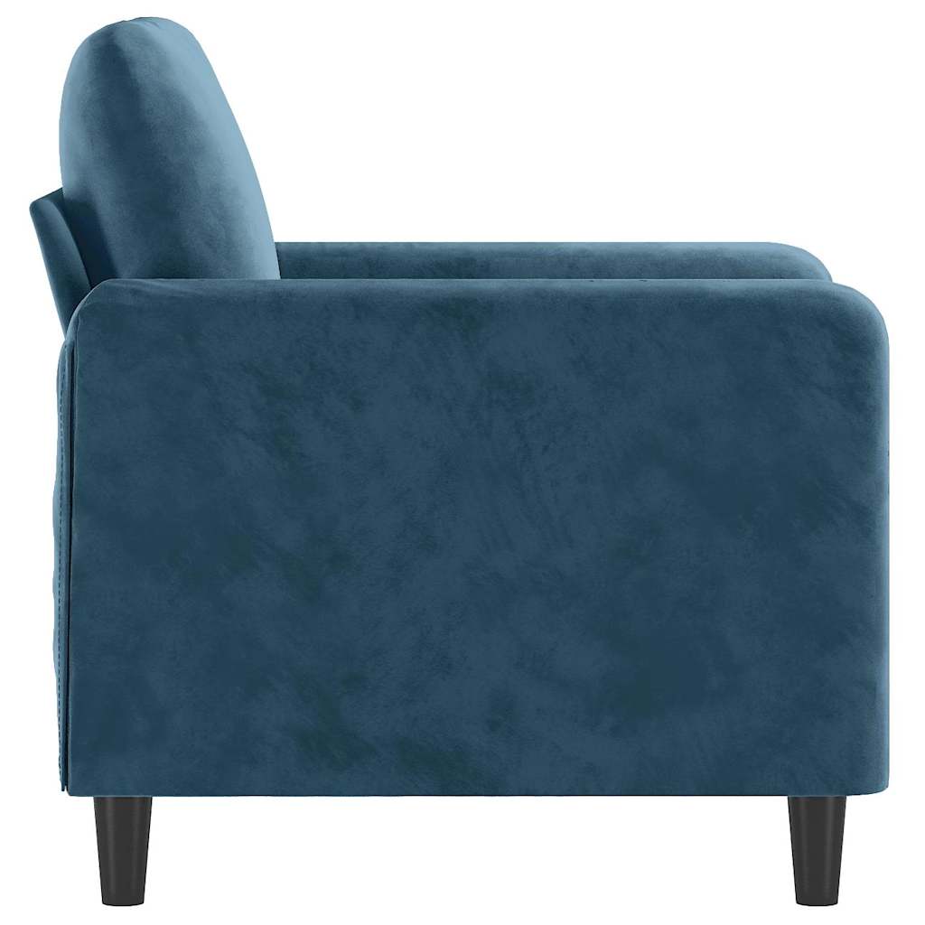 Fauteuil Bleu 60 cm Velours - XIOS