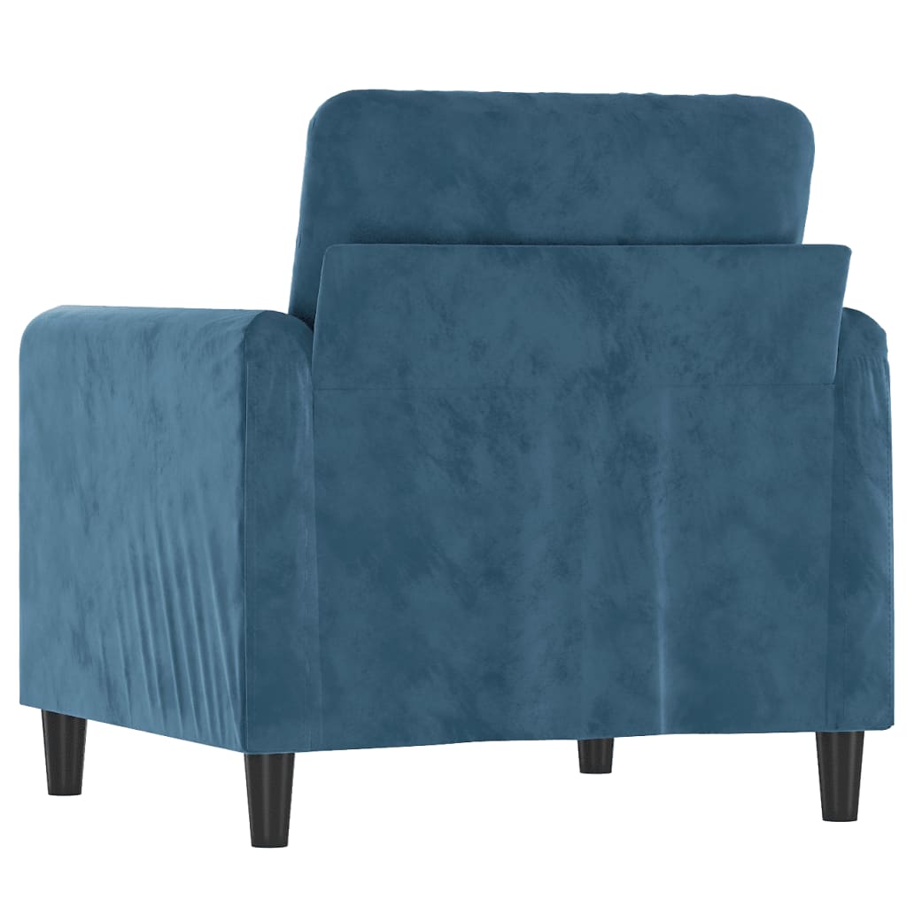 Fauteuil Bleu 60 cm Velours - XIOS