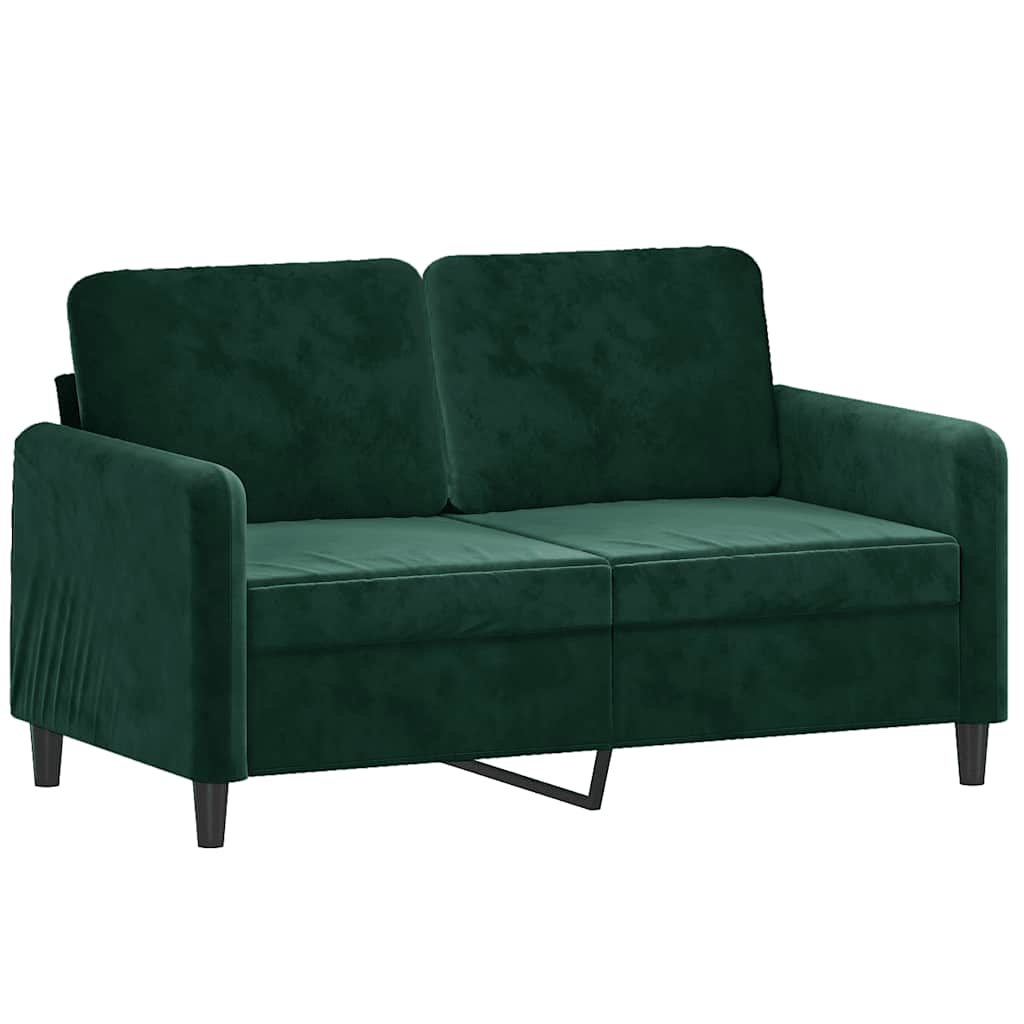 Canapé à 2 places Vert foncé 120 cm Velours - XIOS