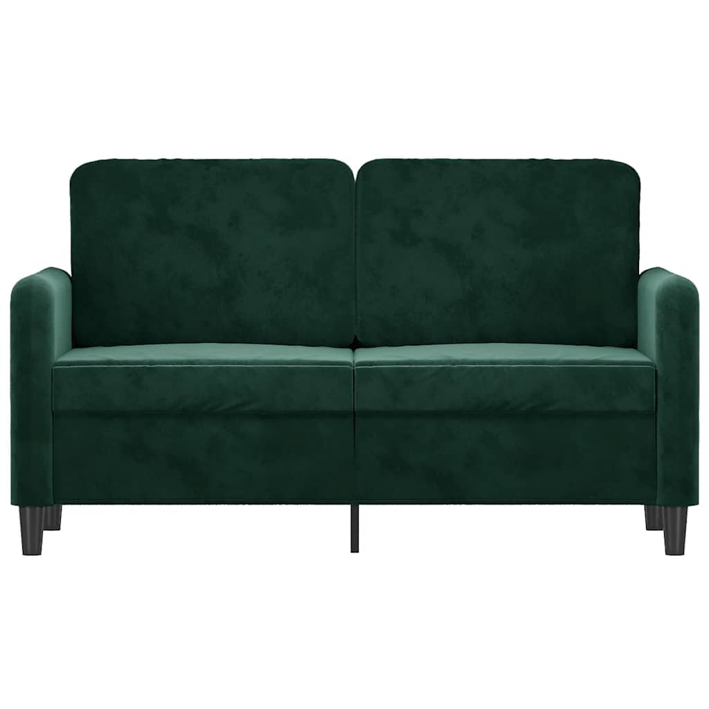 Canapé à 2 places Vert foncé 120 cm Velours - XIOS