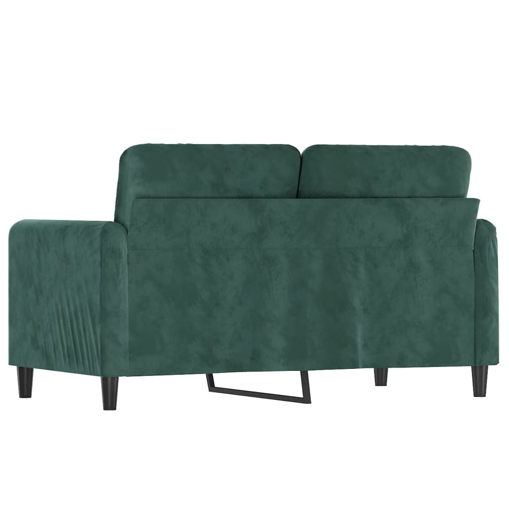 Canapé à 2 places Vert foncé 120 cm Velours - XIOS