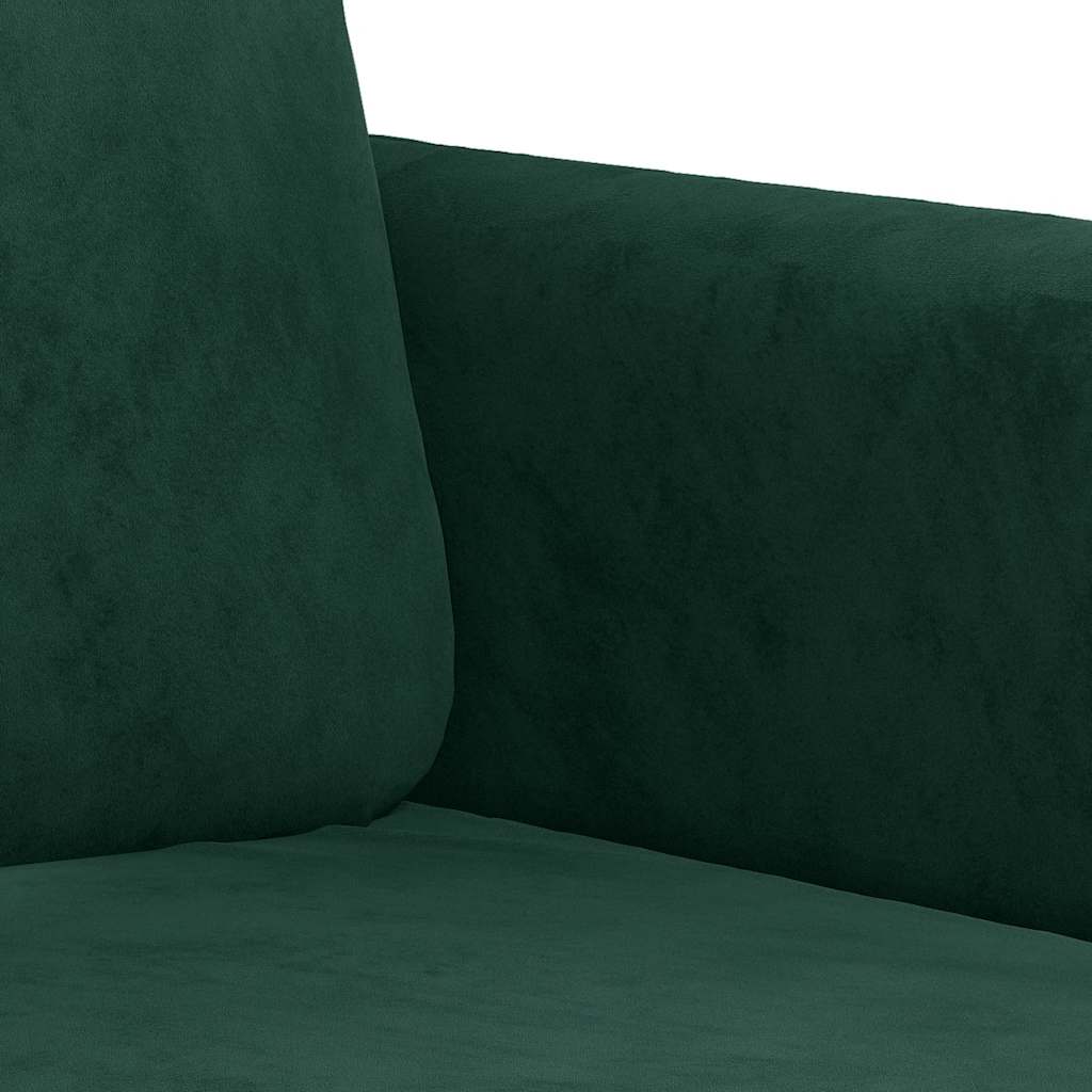 Canapé à 2 places Vert foncé 120 cm Velours - XIOS
