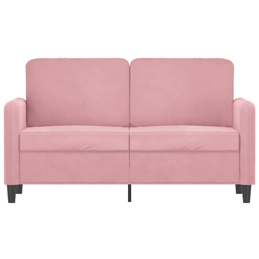 Canapé à 2 places Rose 120 cm Velours - XIOS