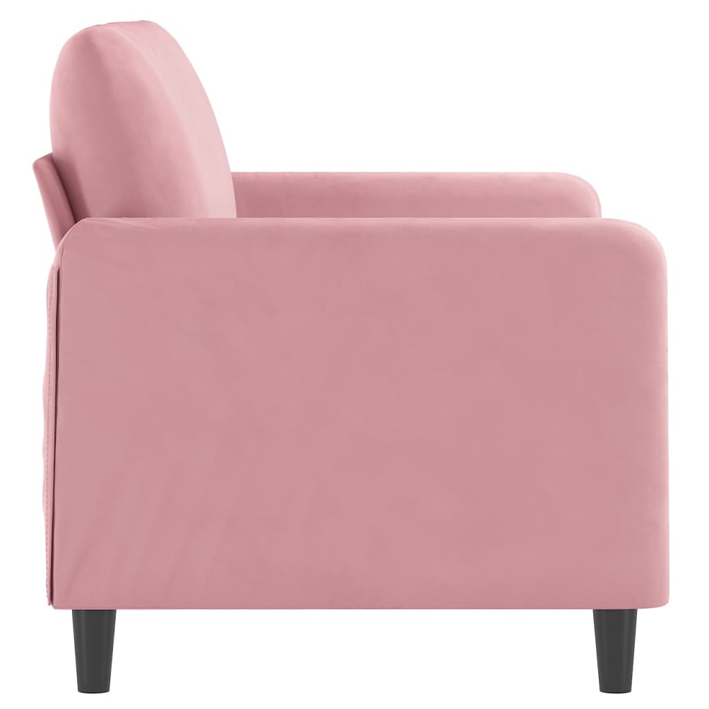 Canapé à 2 places Rose 120 cm Velours - XIOS
