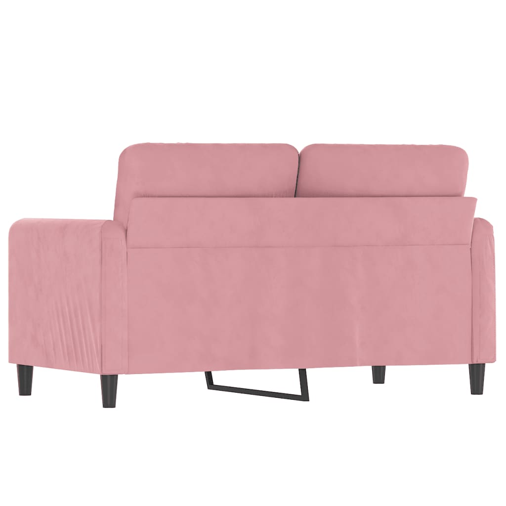 Canapé à 2 places Rose 120 cm Velours - XIOS