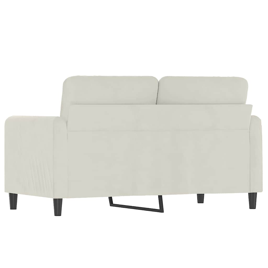 Canapé à 2 places Crème 120 cm Velours - XIOS