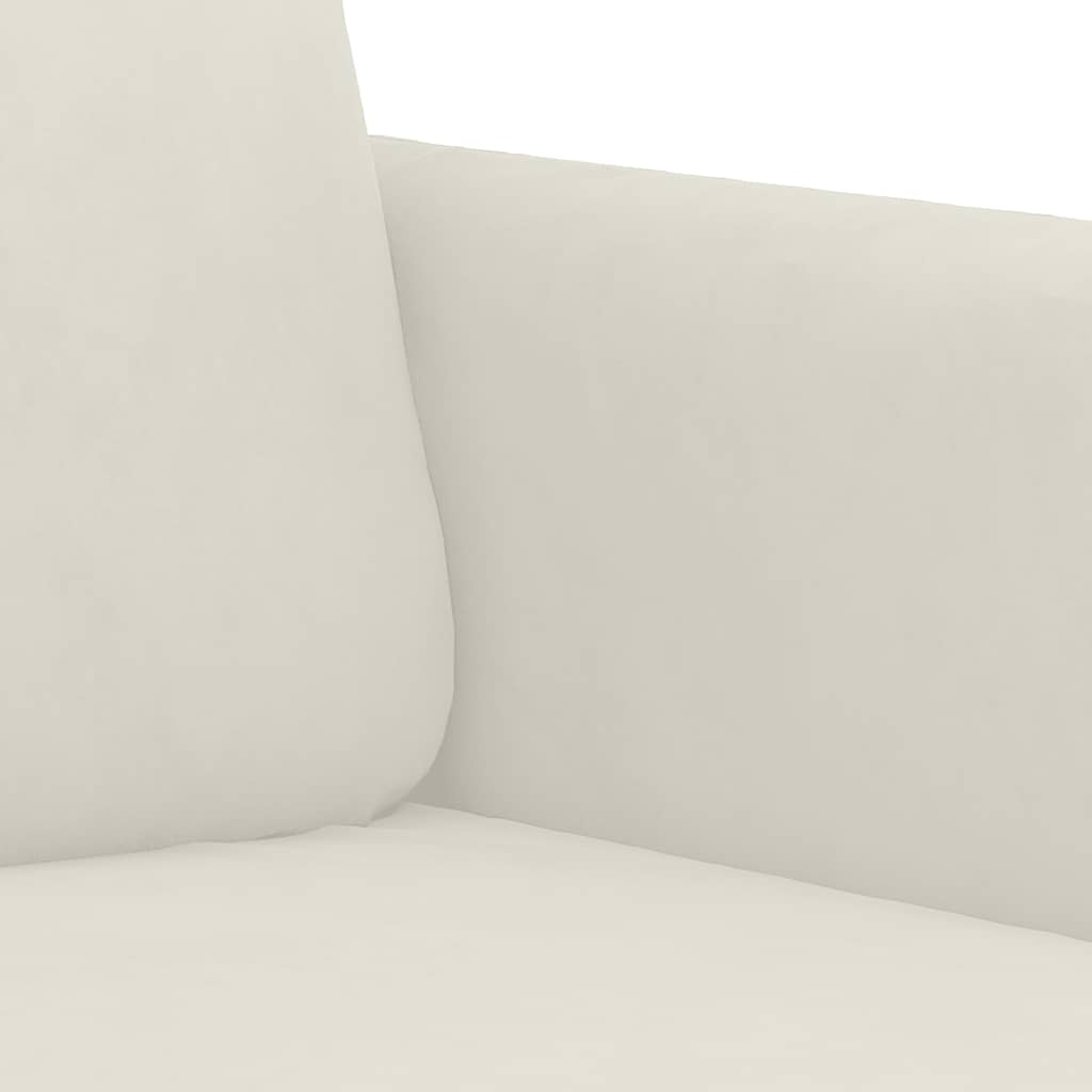 Canapé à 2 places Crème 120 cm Velours - XIOS