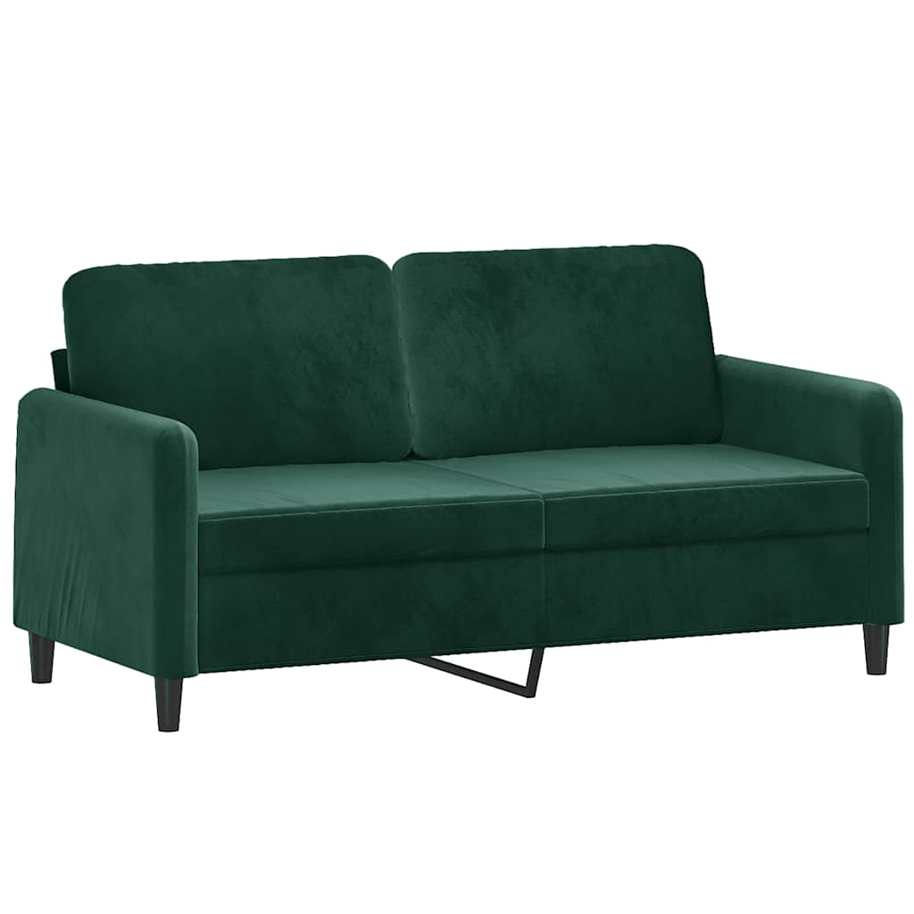 Canapé à 2 places Vert foncé 140 cm Velours - XIOS