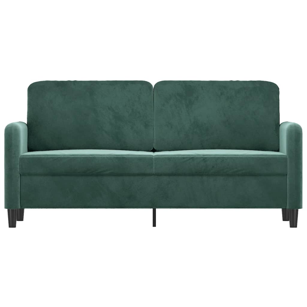 Canapé à 2 places Vert foncé 140 cm Velours - XIOS