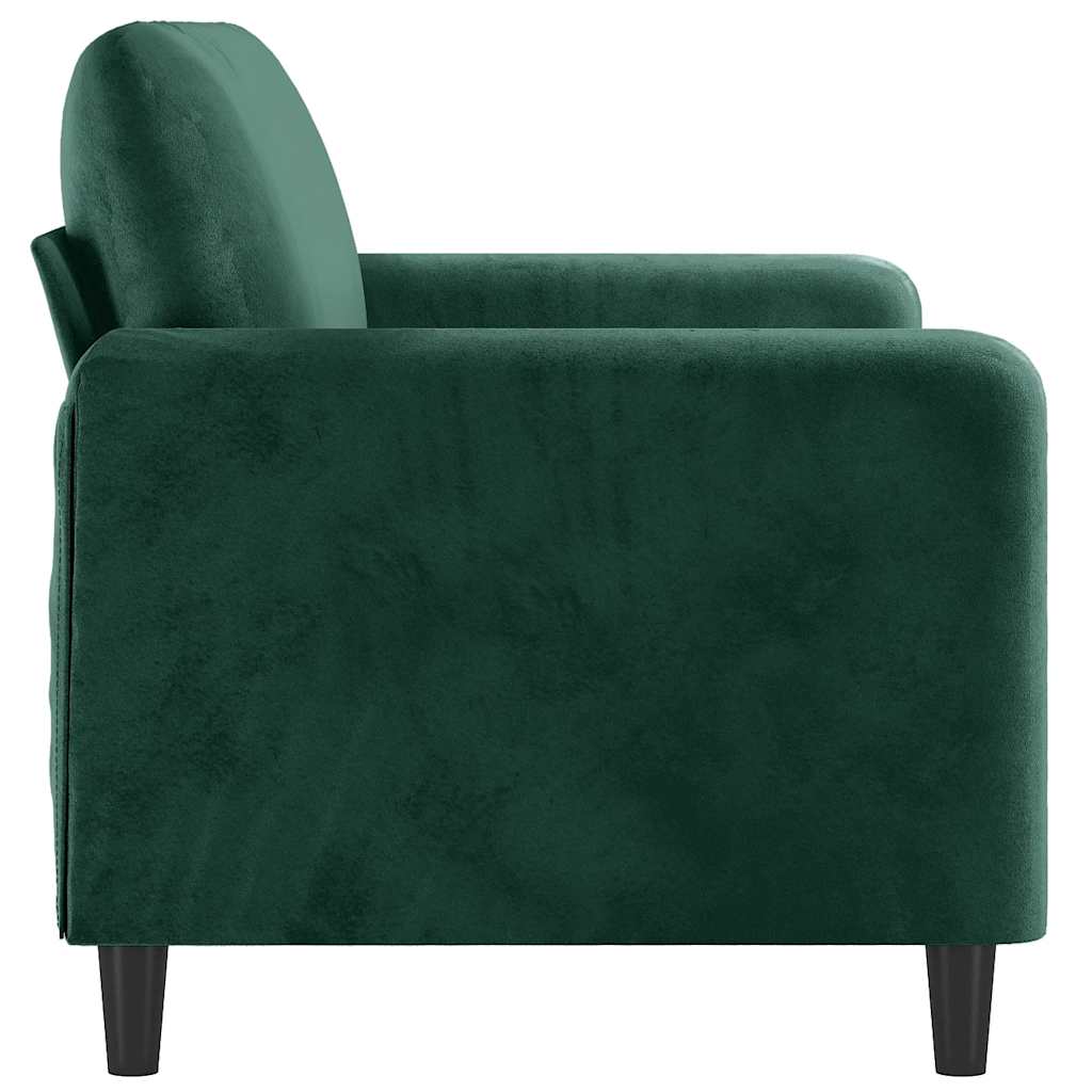 Canapé à 2 places Vert foncé 140 cm Velours - XIOS