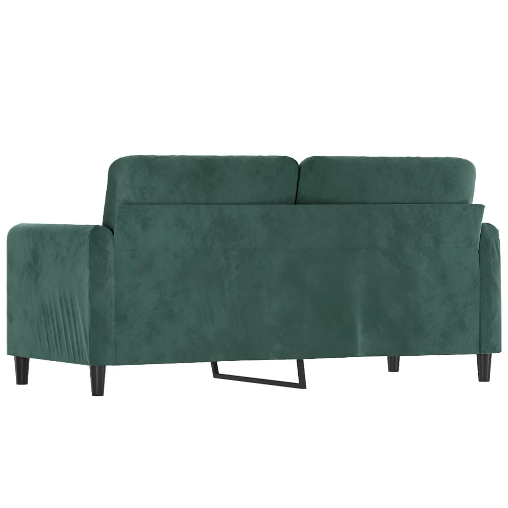 Canapé à 2 places Vert foncé 140 cm Velours - XIOS